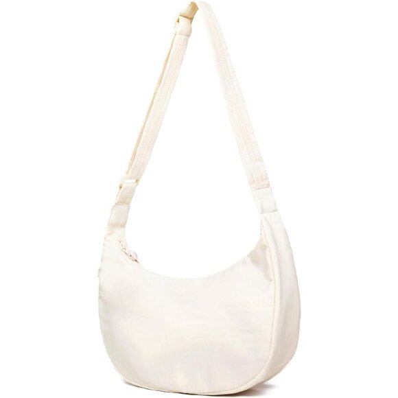 Handbags - Large Crescent Crossbody Bag Women Leather Water-Resistant Travel Organizer